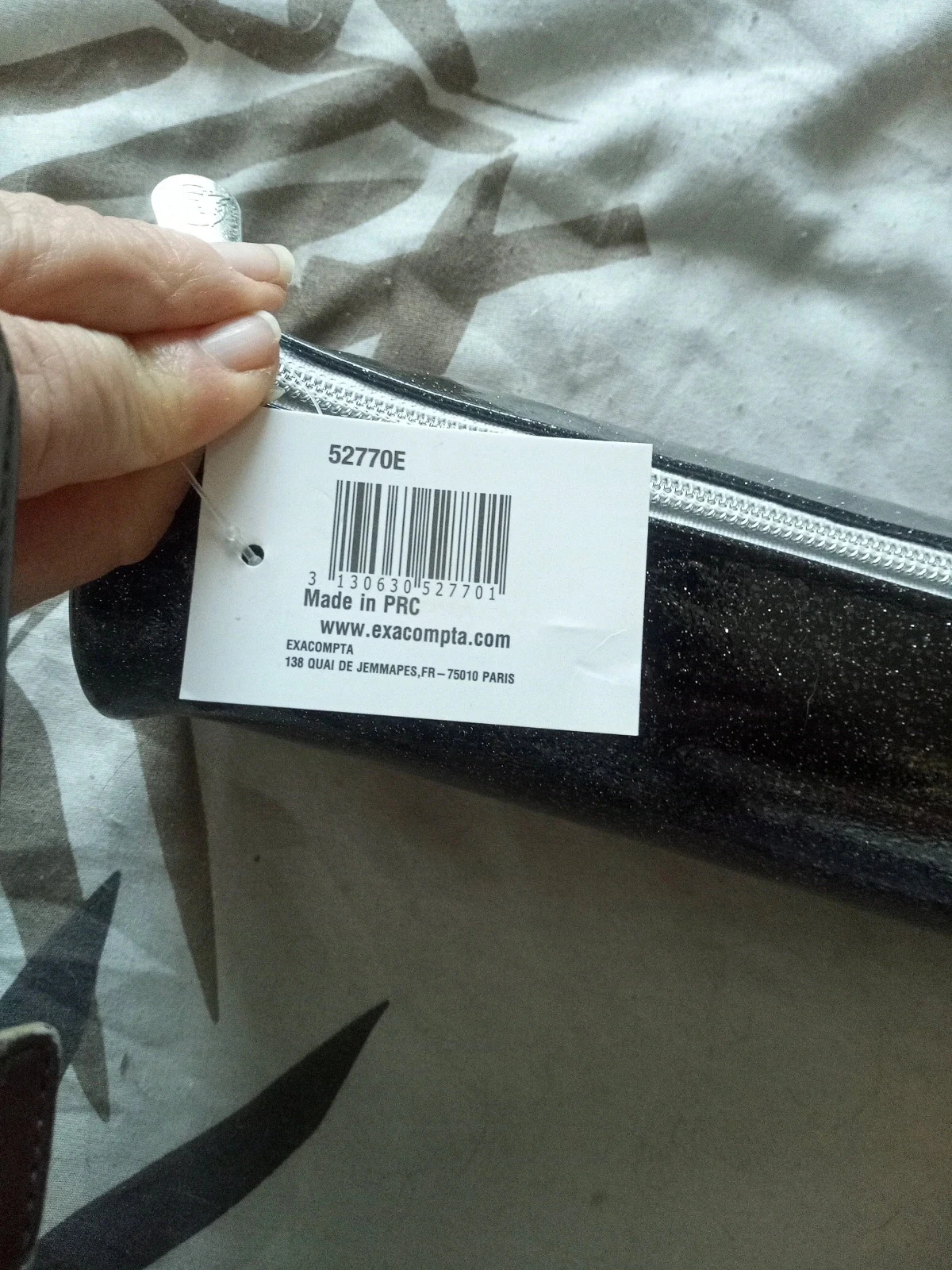 Trousse Exacompta Pailletée Noire - Neuve – photo 5
